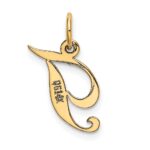 10K Small Fancy Script Initial T Charm - Image 4