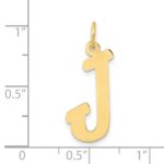 10k Small Script Initial J Charm - Image 3