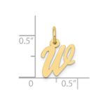 10k Small Script Initial W Charm - Image 3