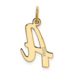 10K Medium Script Letter A Initial Charm - Image 3
