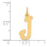 10K Medium Script Letter J Initial Charm - Image 4
