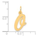 10K Medium Script Letter O Initial Charm - Image 4
