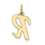 10K Medium Script Letter R Initial Charm - Image 3