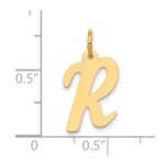 10K Medium Script Letter R Initial Charm - Image 4