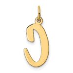 10k Large Script Letter C Initial Charm - Image 3