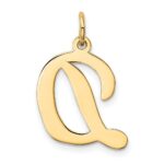 10k Large Script Letter D Initial Charm - Image 3