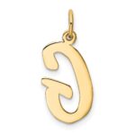 10k Large Script Letter G Initial Charm - Image 3