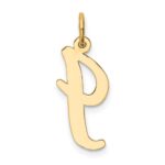 10k Large Script Letter I Initial Charm - Image 3