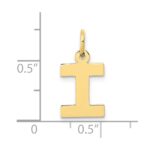 10k Small Block Initial I Charm - Image 3