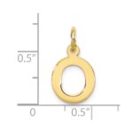 10k Small Block Initial O Charm - Image 3