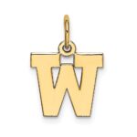 10k Small Block Initial W Charm - Image 4