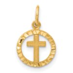 10k Eternal Life Cross Charm