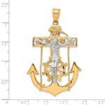 10k Two-tone Mariner's Crucifix Pendant - Image 2
