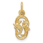 10k Pisces Zodiac Charm - Image 4