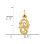 10k Pisces Zodiac Charm - Image 3