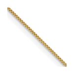 14K Carded .5mm Box Link with Spring Ring Clasp Chain