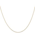 14K Carded .5mm Cable Rope with Spring Ring Clasp Chain - Image 3