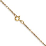 14K Carded .7mm Cable Rope with Spring Ring Clasp Chain - Image 3