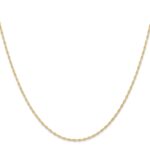 14K Carded 1.15mm Cable Rope with Spring Ring Clasp Chain - Image 2