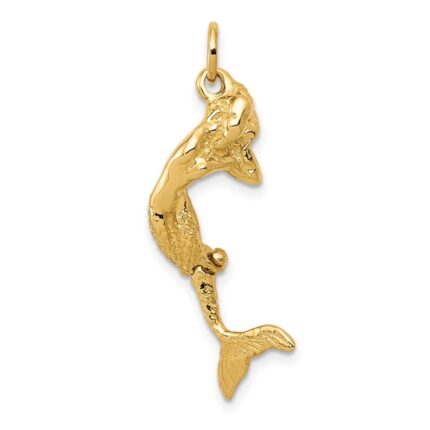 14k 3-D Mermaid Charm