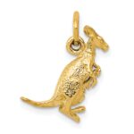 14k 3-D Kangaroo with Joey Charm