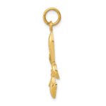 14k Hollow Fleur De Lis Charm - Image 2