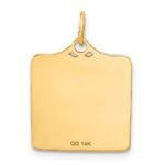 14k Enameled Pink Engravable BIRTH CERTIFICATE Charm - Image 3