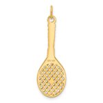 14K Tennis Racquet with Freshwater Cultured Pearl Ball Charm - Image 3