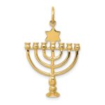 14K 3-D Menorah and Star of David Charm