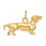 14k 3-D Dachshund Dog Charm
