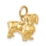 14k 3-D Dachshund Dog Charm - Image 4