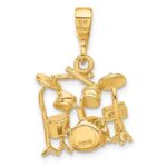 14K 3-D Drum Set Charm - Image 3