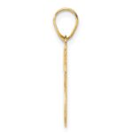 14k Polished Etched Number 78 Pendant - Image 2