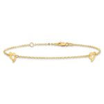 14k Polished Cut-out Heart Plus Extender - Total Anklet - Image 3