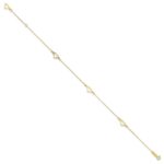 14K Fancy Open Hearts 3-Station Plus Extender - Total Anklet - Image 2