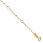 14k Two-tone Circles 7-Station Plus Extender - Total Anklet