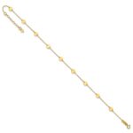 14K Polished Disc 9-Station Plus Extender - Total Anklet - Image 7