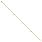 14K Open Star 3-Station Plus Extender - Total Anklet - Image 2