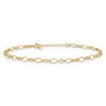 14k Fancy Figaro Link Plus Extender - Total Anklet - Image 3