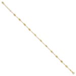 14k Textured Rice Puff Beads Plus Extender - Total Anklet - Image 2