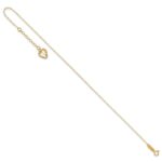 14K Cable Chain with Diamond-cut Heart Cage Dangle Plus Extender - Total Anklet - Image 6
