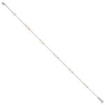 14K Tri-color Oval Link 5-Station Plus Extender - Total Anklet - Image 2