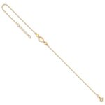 14k Polished Open Heart Plus 0.Extender - Total 10.Anklet - Image 7