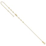 14K Infinity Symbol and Diamond-cut Beads Plus Extender - Total Anklet - Image 7