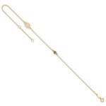 14k Leaf and Glass Eye Bead Plus Extender - Total Anklet - Image 7