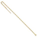 14K Polished Fancy Link Chain Plus Extender - Total Anklet - Image 5