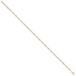14K Two-tone Diamond-cut Infinity Link Plus Extender - Total Anklet - Image 2