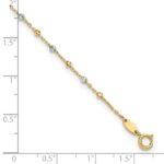 14K Two-tone Diamond-cut Bead Plus Extender - Total Anklet - Image 7