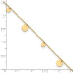 14K Polished Circle Dangles Plus Extender - Total Anklet - Image 7