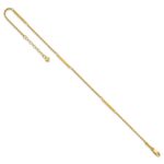 14k Cable Chain and Bar 3-Station Plus Extender - Total Anklet - Image 5
